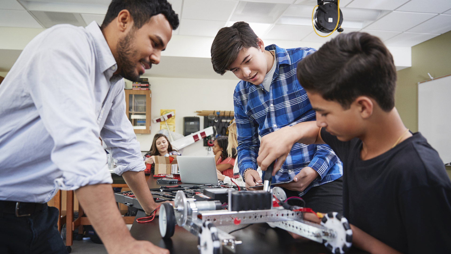 STEM teacher in a classroom