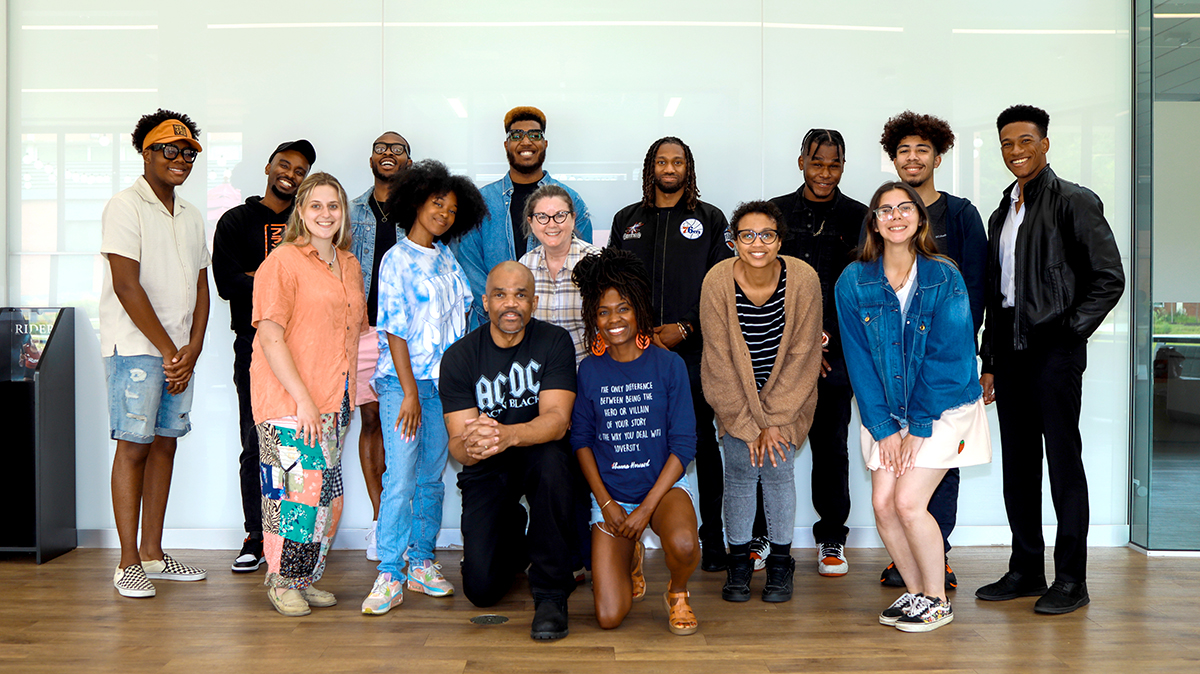 Rider students and Run-DMC