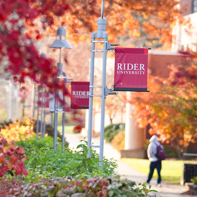 Rider campus in the fall