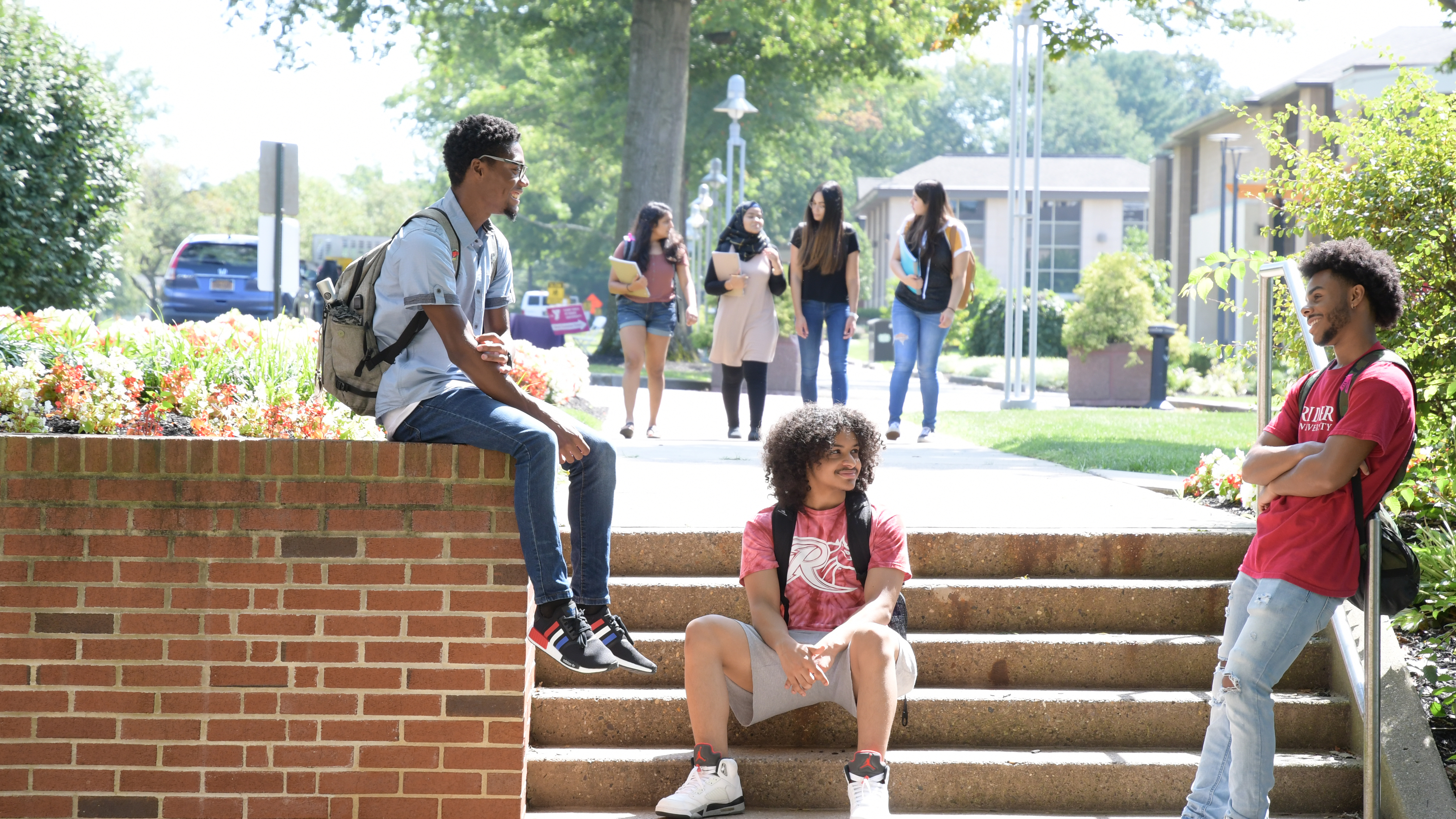 Students on campus