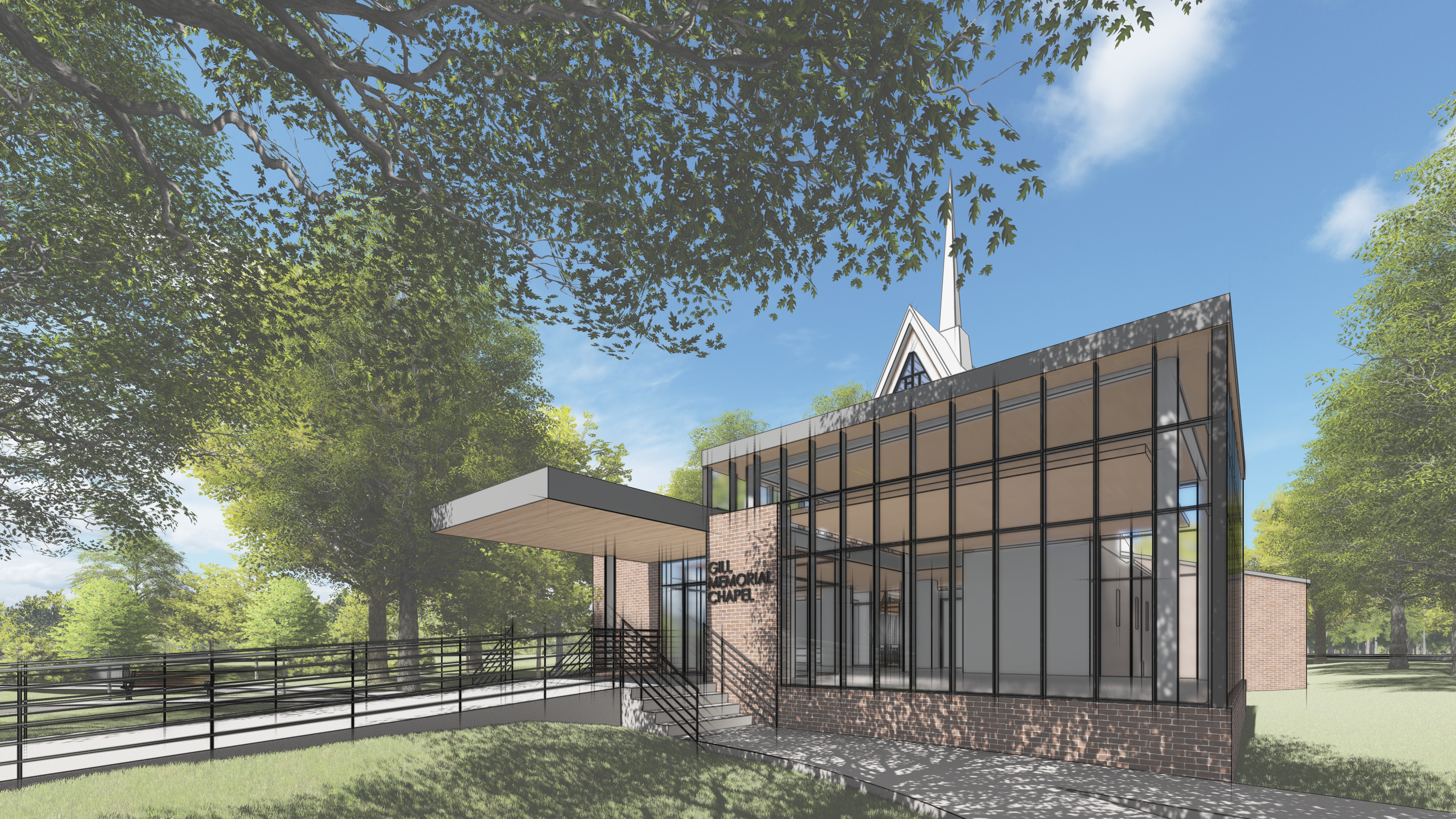 Gill Chapel exterior rendering 3