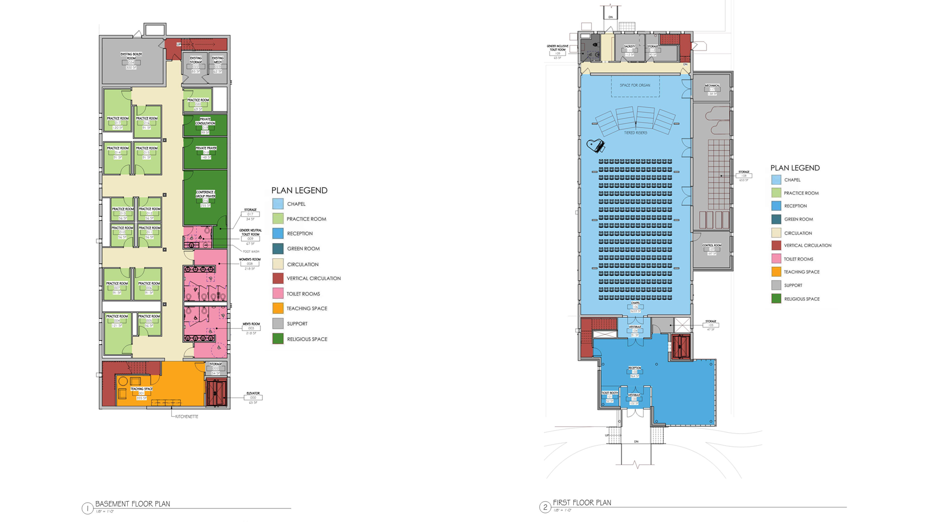 Gill Chapel floor plans