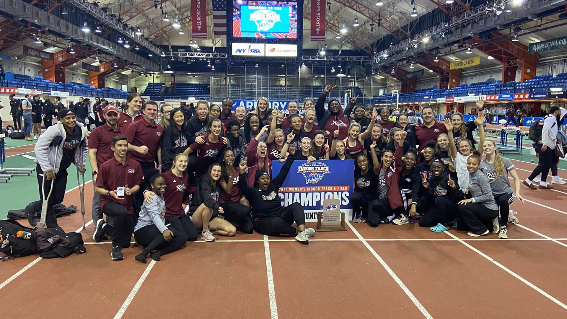 Women's Track and Field wins MAAC Indoor Championship Rider University