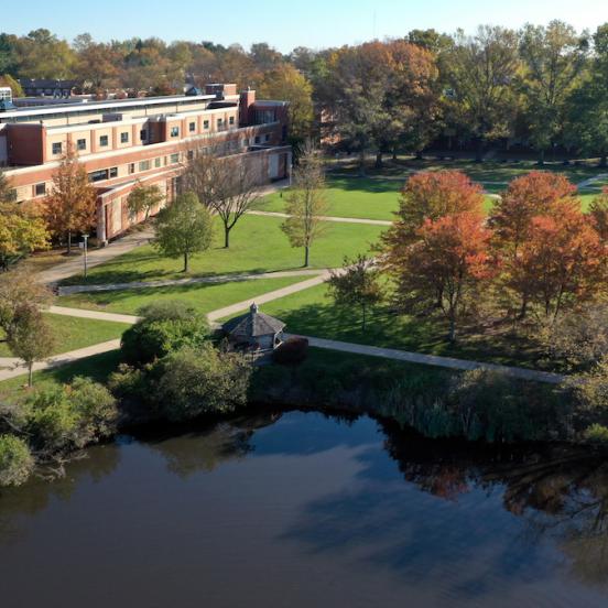 Aerial view of Norm Brodsky College of Business