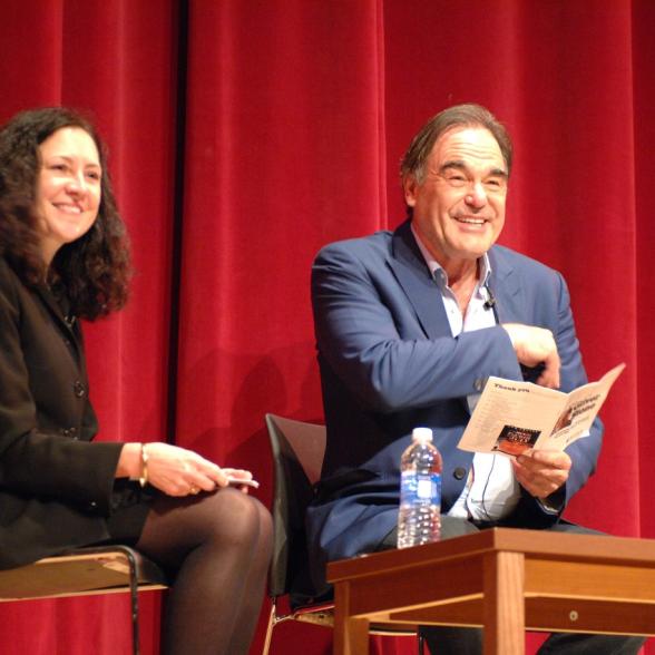 Dr.Cindy Lucia with Director, Oliver Stone