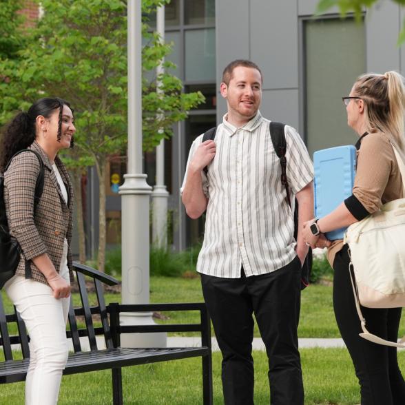 Graduate students connect on campus