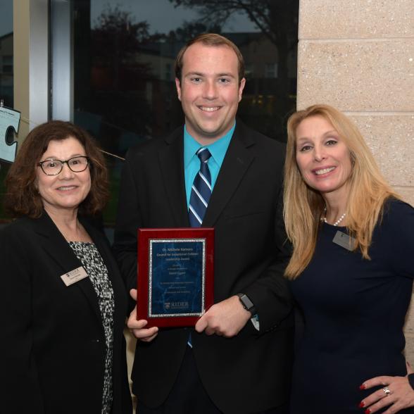 David Eggert '18 at the ceremony on Oct. 22