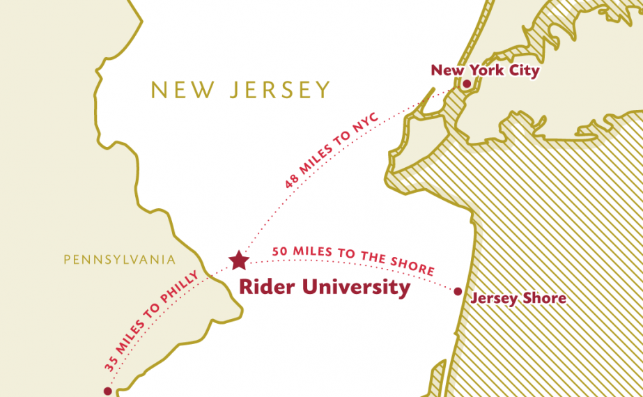 Rider is located in Lawrenceville, NJ
