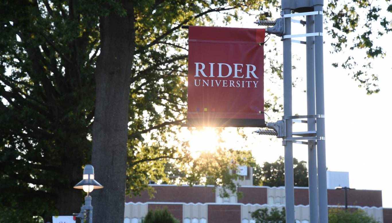 Rider campus flag pole