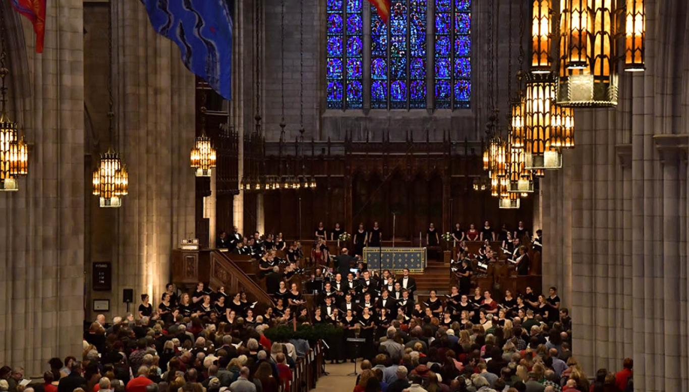 A picture of Readings & Carols at Princeton University Chapel. 