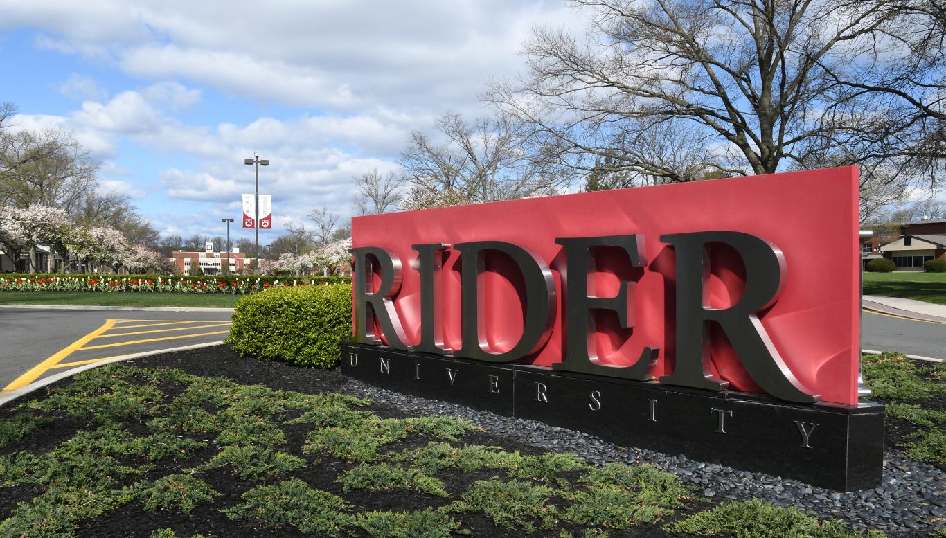Rider campus entrance
