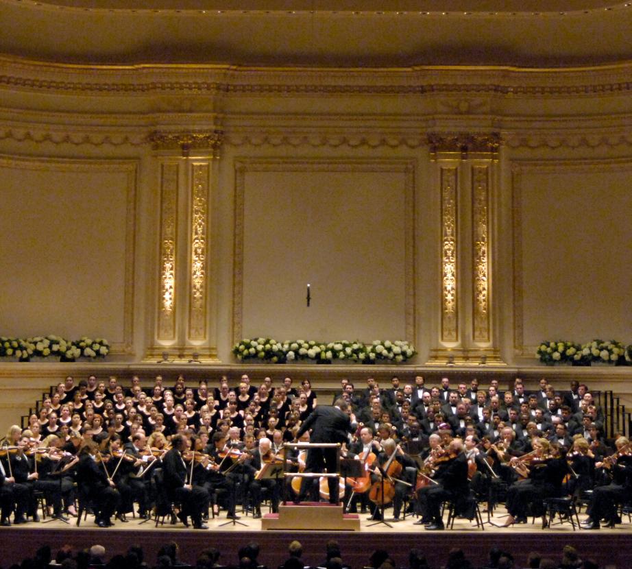 Choir on Stage at Carnegie Hall
