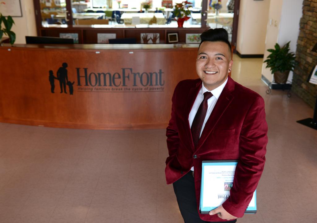 Rider alumnus Walter Saravia ’14 at HomeFront office